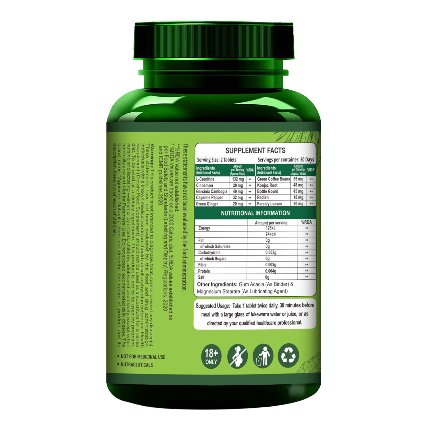 Agniveda Naturals Keto Burn - 60 Tablets