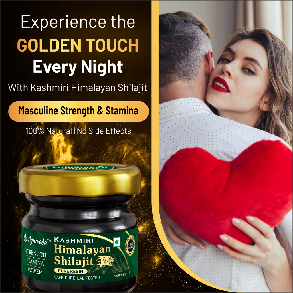 Agniveda Kashmiri Himalayan Shilajit Resin for Men, Gym, Stamina, Energy & Improved Health | Pure Shilajit-20gm