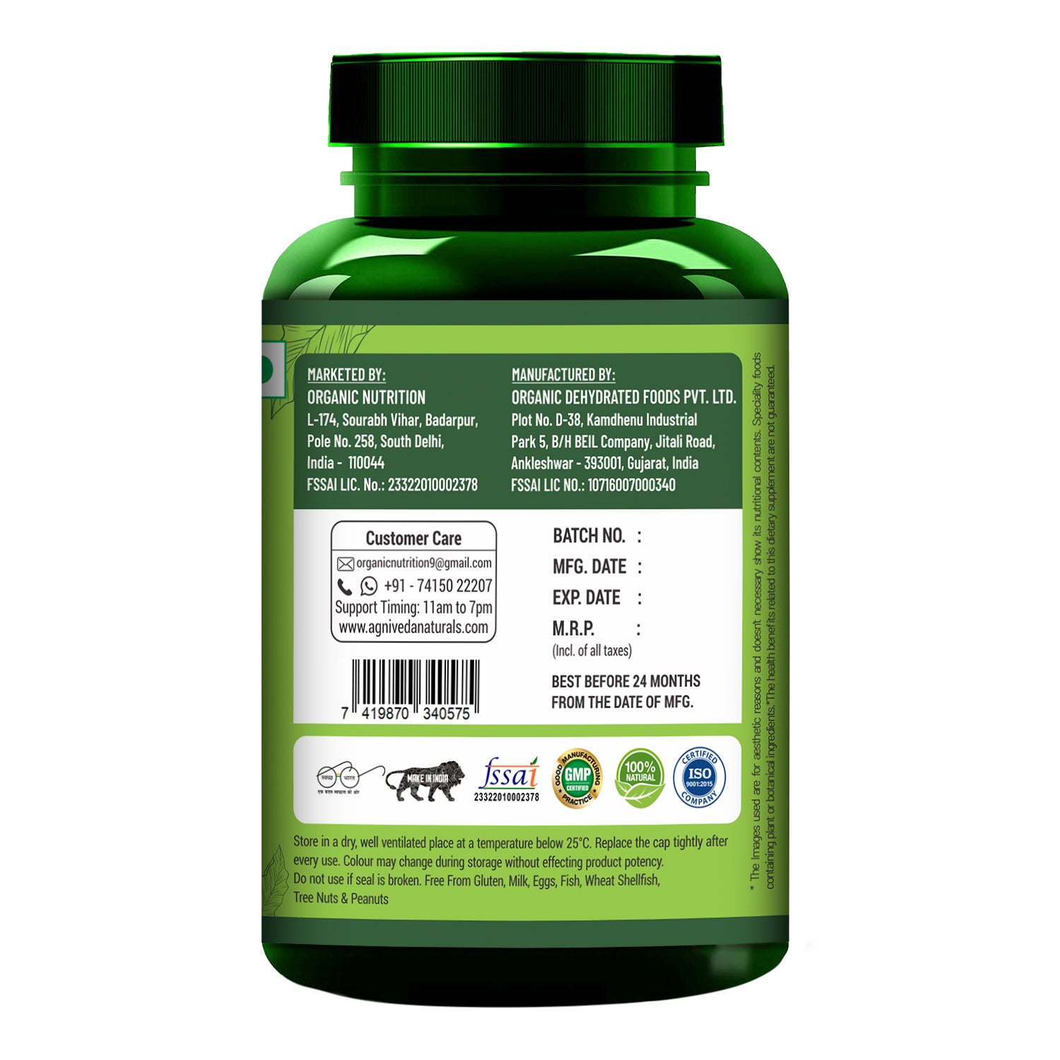 Agniveda Naturals Testosterone Booster For Men With, Ashwagandha, Shilajit Muscle Support And Energy Support (60 Veg Capsules)