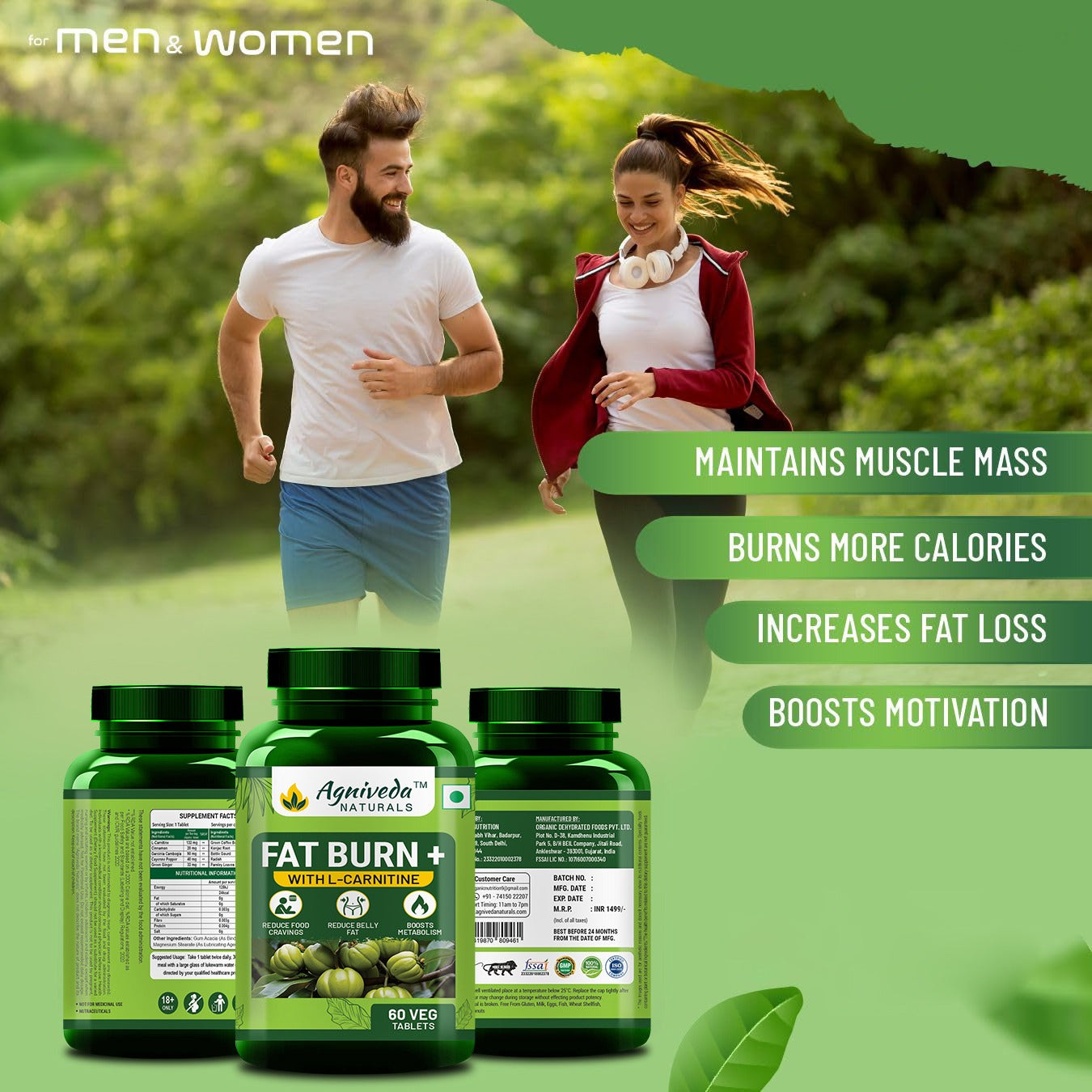 Agniveda Naturals Fat Burn Tablet+ Green Tea Tabs(Combo Pack)