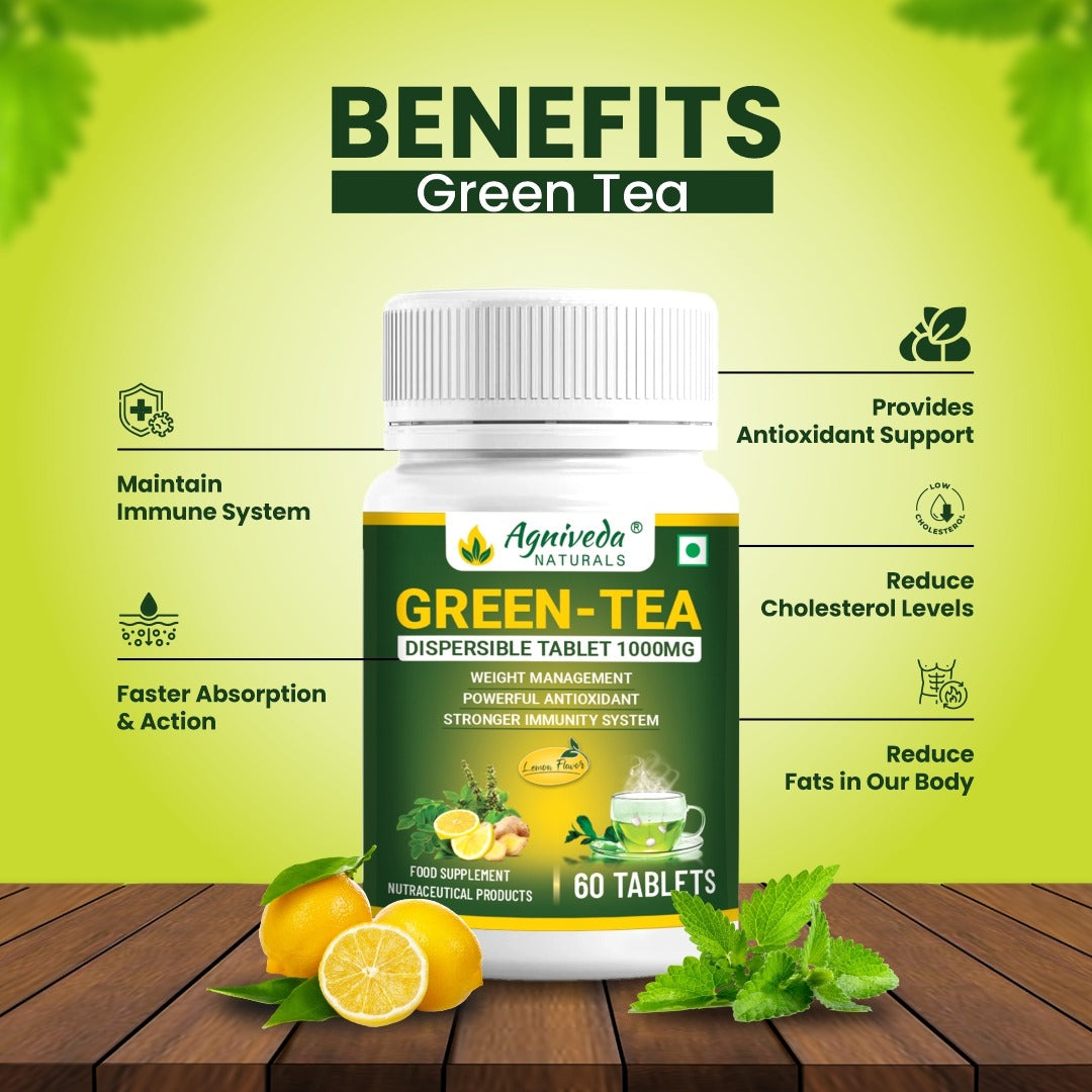 Agniveda Naturals Fat Burn Tablet+ Green Tea Tabs(Combo Pack)