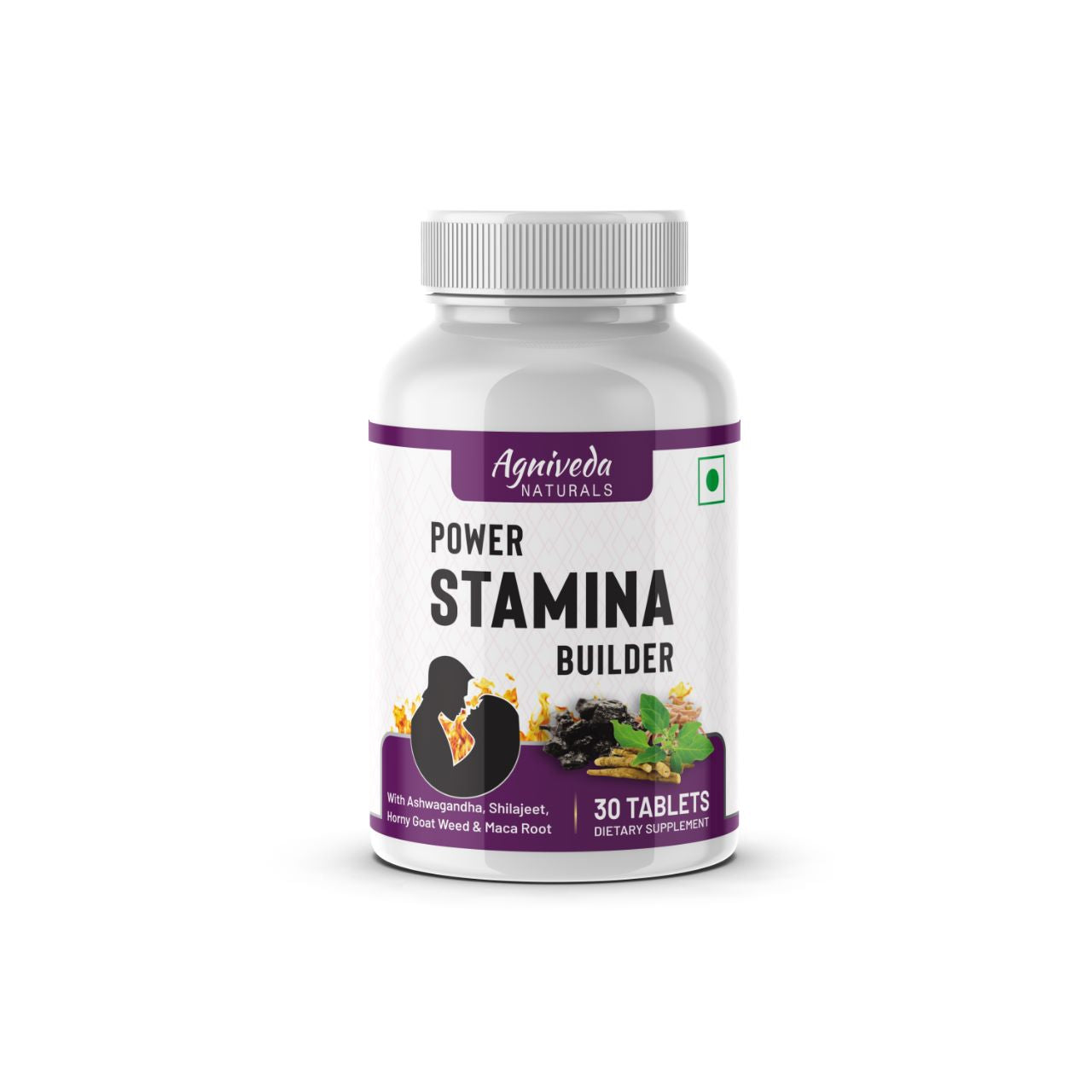 Agniveda Naturals Power Stamina Builder for Strength, Endurance & Stamina - 30 Tablets
